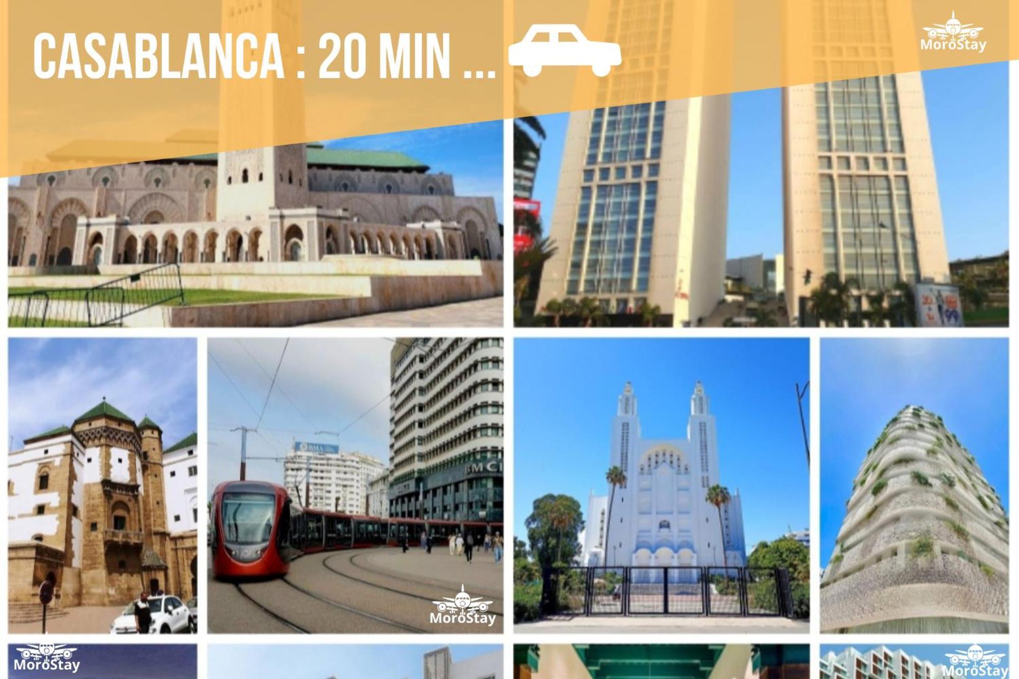 Airport Casablanca Free Wifi Modern Confort Calme Appartement *